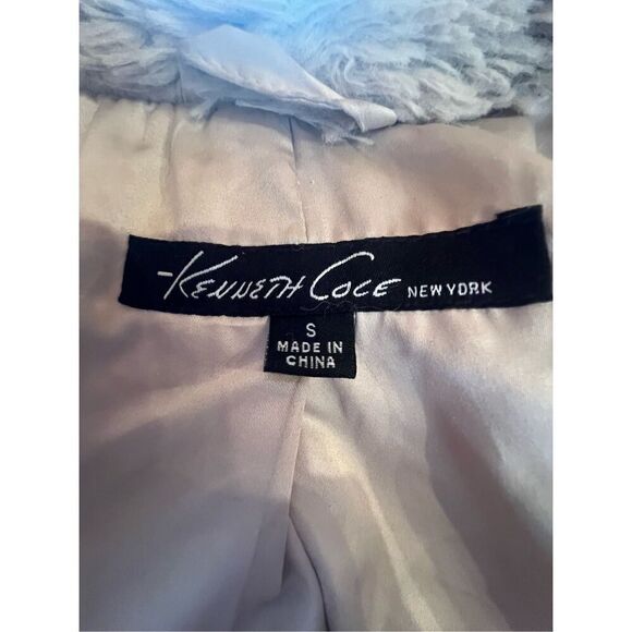 Kenneth Cole Faux Fur Beige Jacket S (A) - Picture 10 of 14